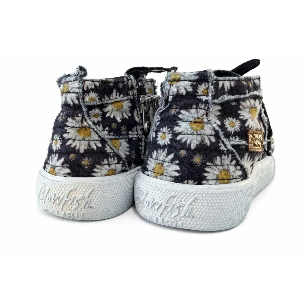 Blowfish Malibu Daisy Floral High Top Sneakers‎ Girls Side Zip Coquette Cute